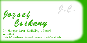 jozsef csikany business card