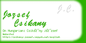 jozsef csikany business card